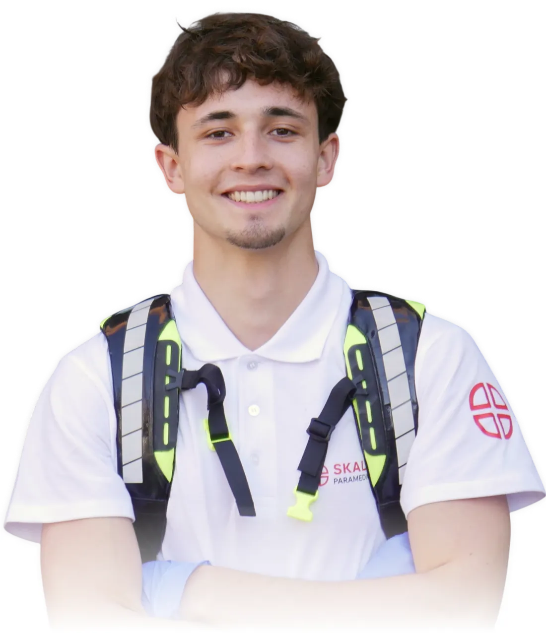 Medic in SKALA uniform with emergency backpack