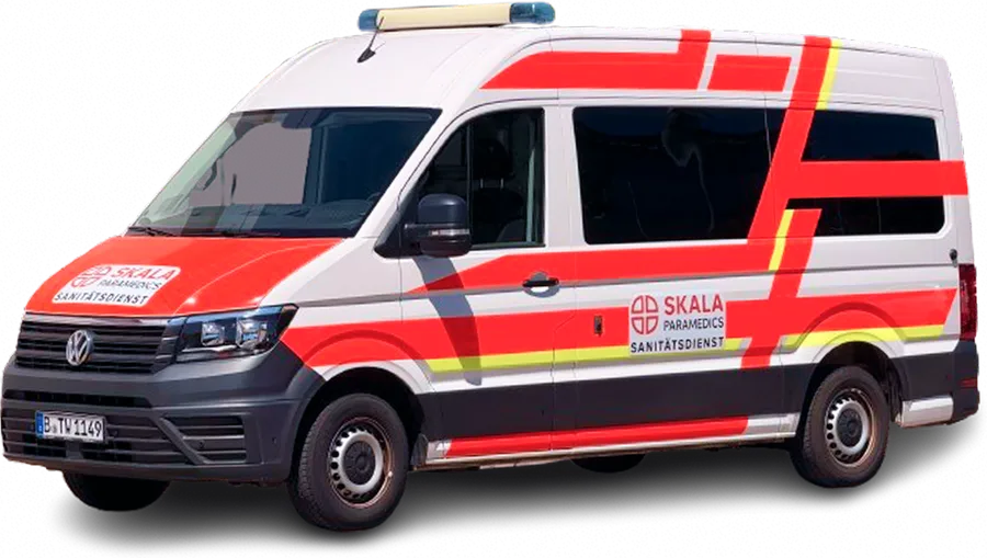 Patient transport ambulance (KTW) of SKALA Paramedics